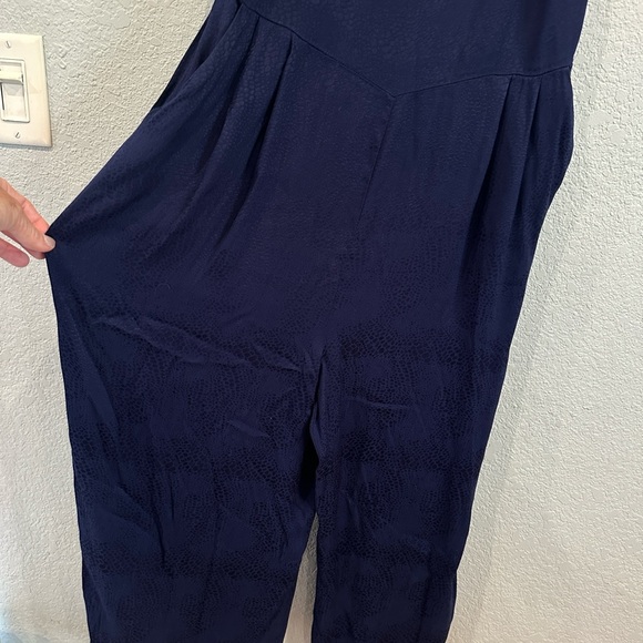 EUC Oliver Bonas Pants Jumpsuit Romper - Navy - Medium 8-10 - Picture 2 of 4